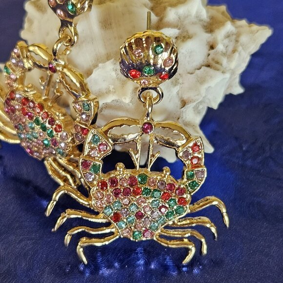 🦀🐚🪸Colorful Crab Earrings - NWOT🪸🐚🦀 - Picture 10 of 14